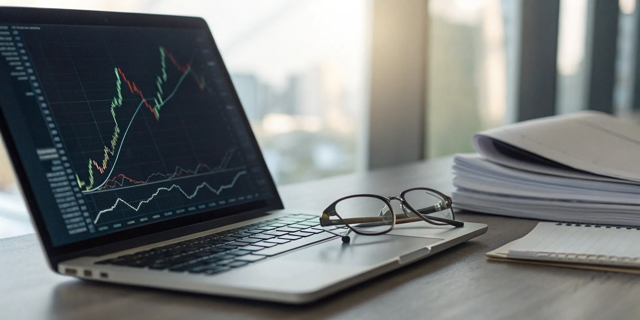 Financial charts on a laptop for SaaS ASC 606 audit and assurance services.