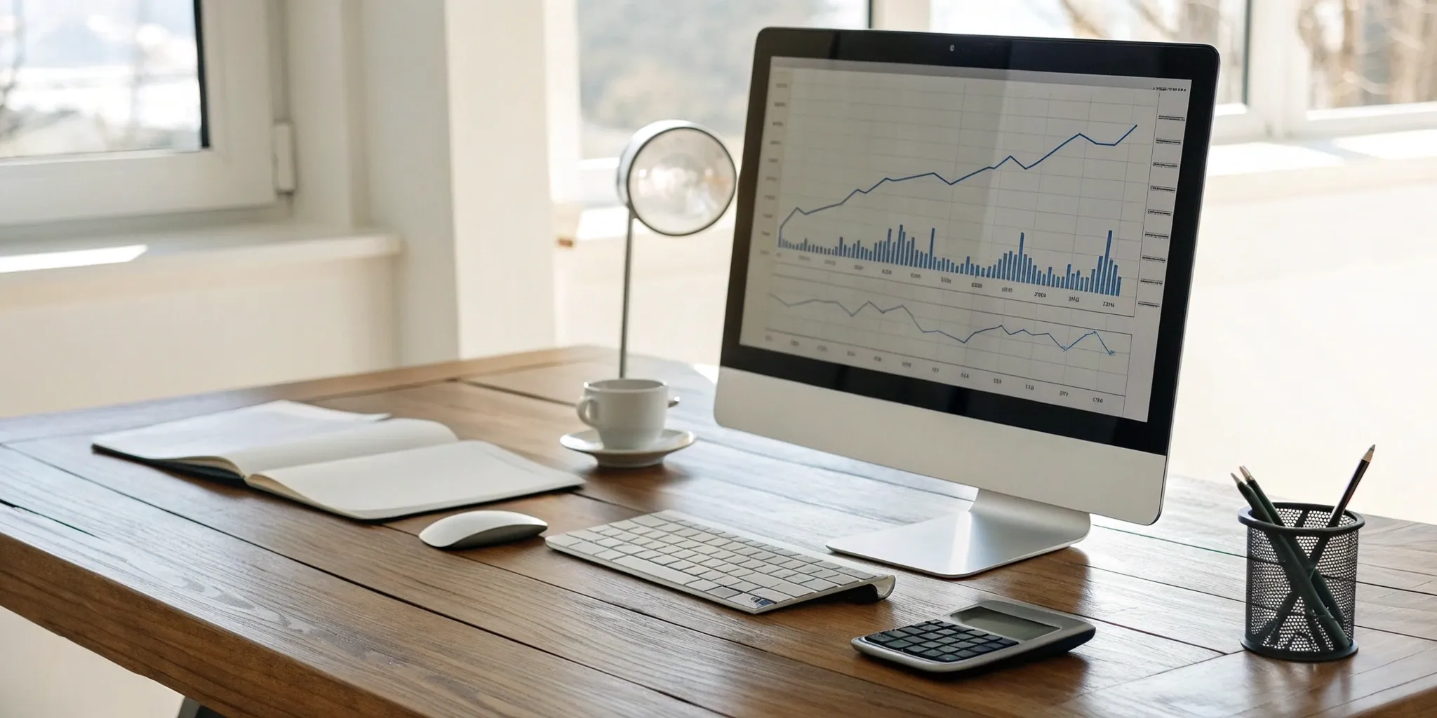 An internal audit analysis report with data charts on a computer screen.
