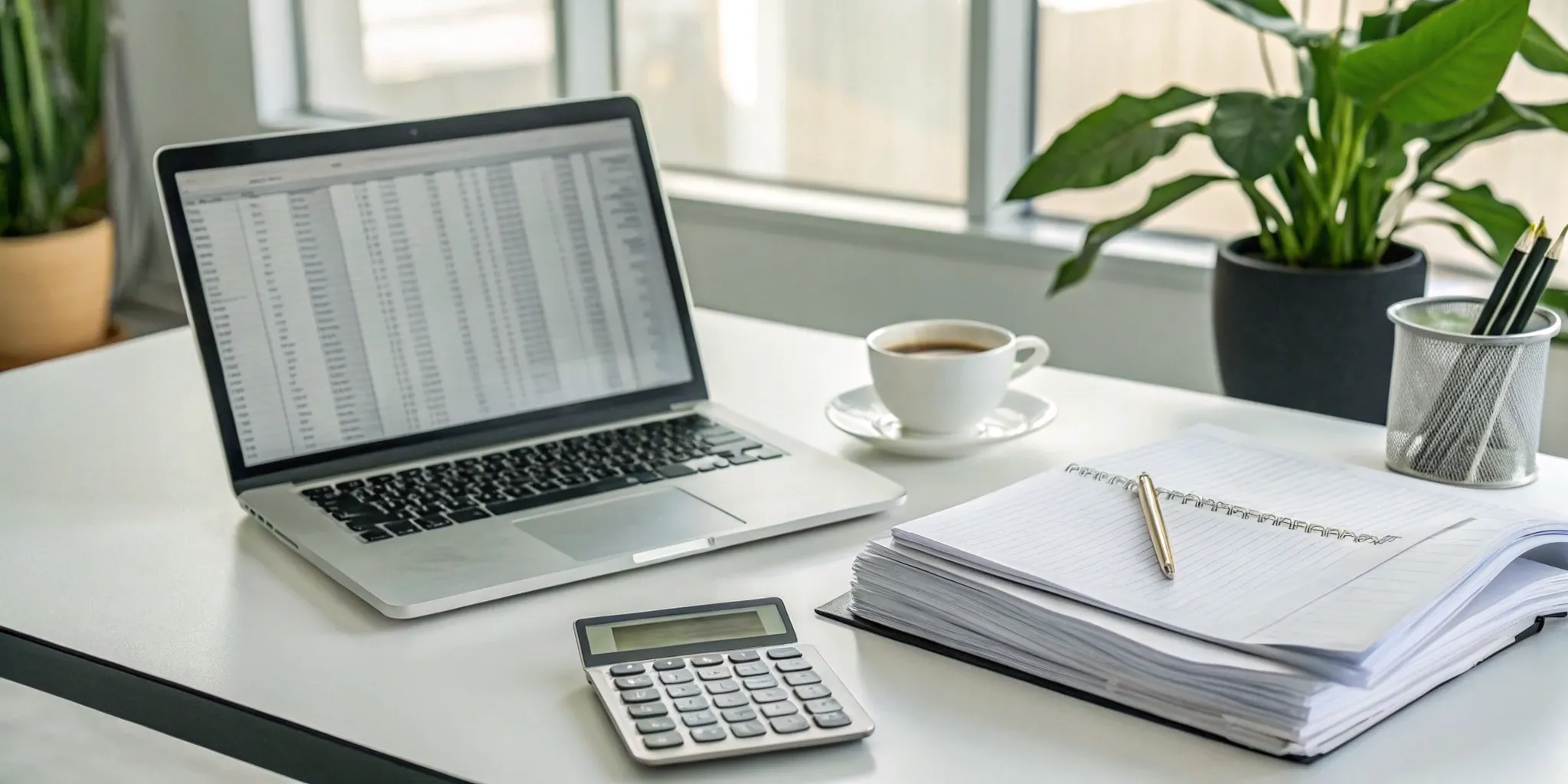 Using a checklist and spreadsheet on a laptop to complete an internal control assessment.