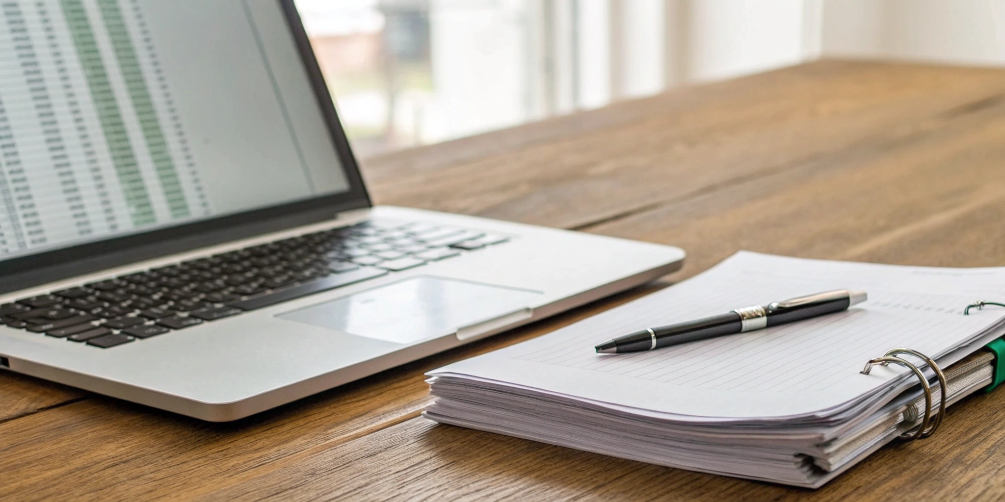 A professional prepares for SOX audit certification with a laptop and compliance documents.