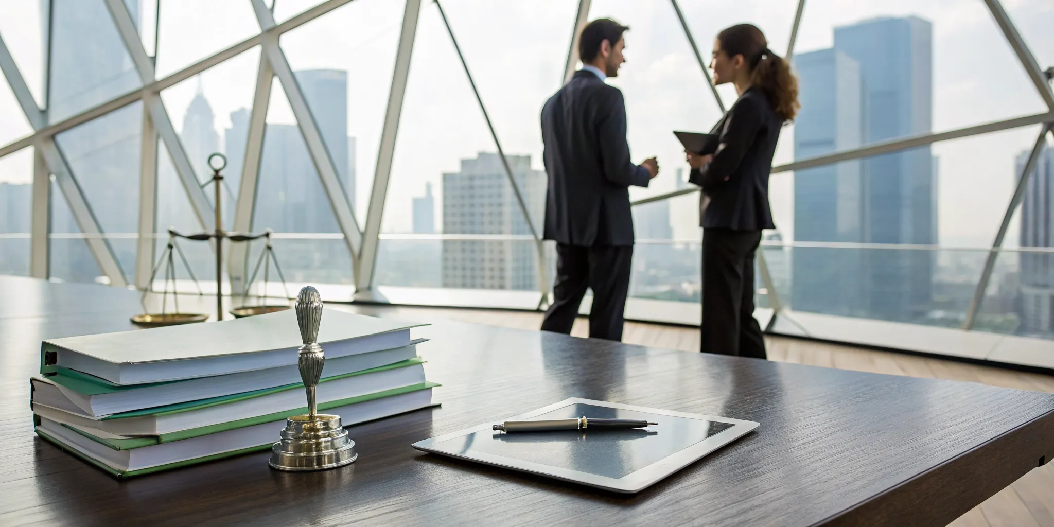 Professionals discussing key areas of business compliance to avoid legal and financial risks.