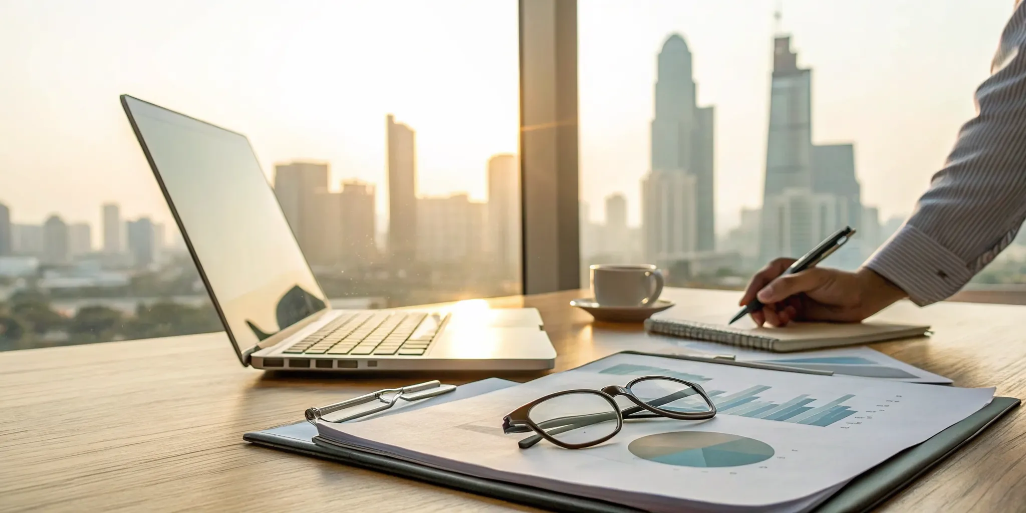 Small business owner at a desk with a laptop planning effective LLC tax strategies.