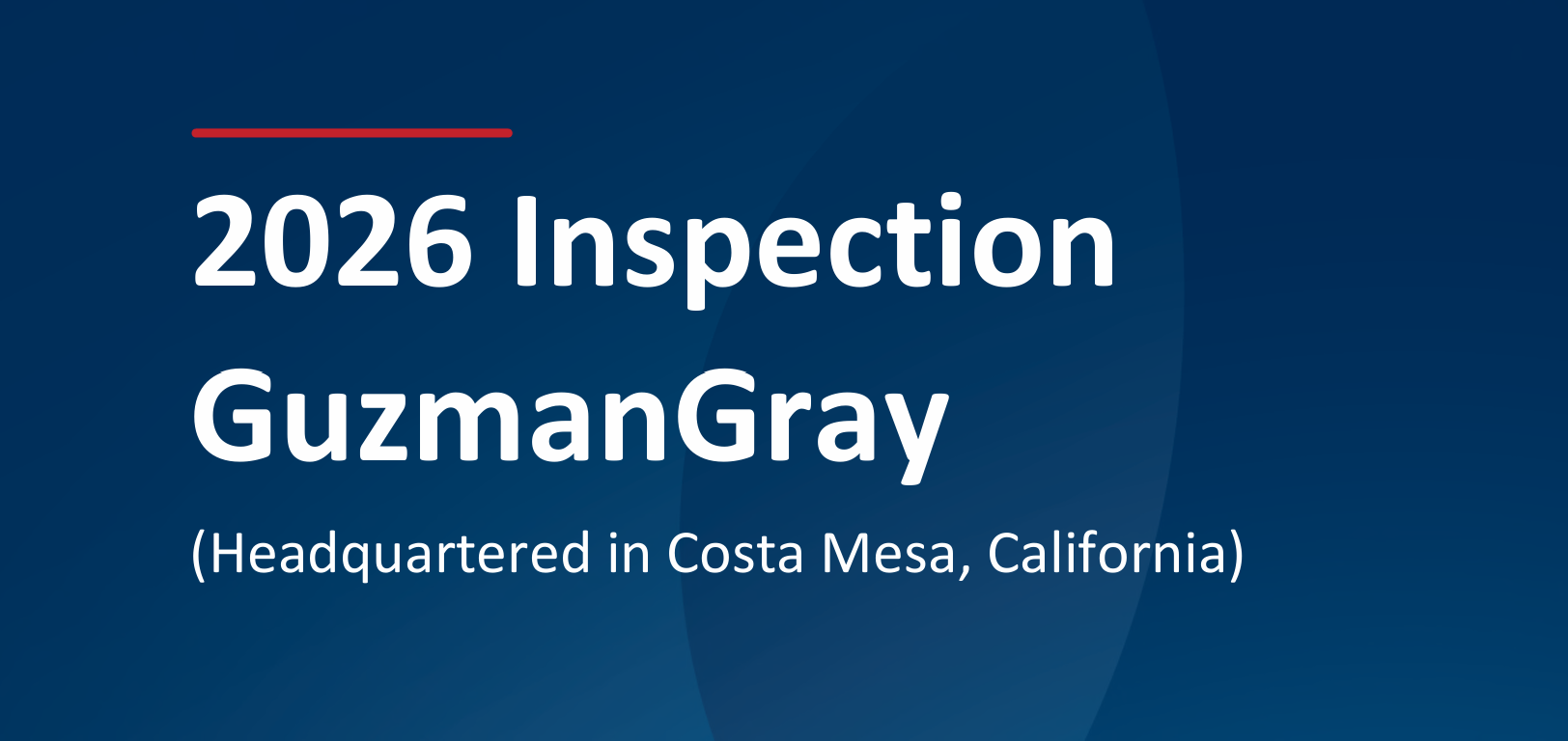 2026 PCAOB Inspection Report GuzmanGray